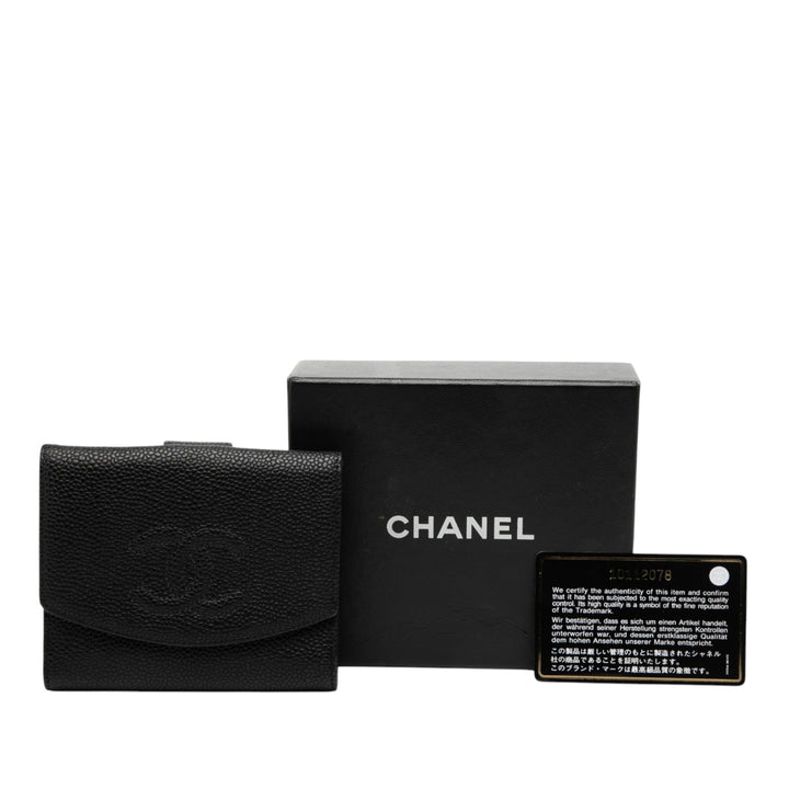 Chanel CC Caviar Compact Portefeuille