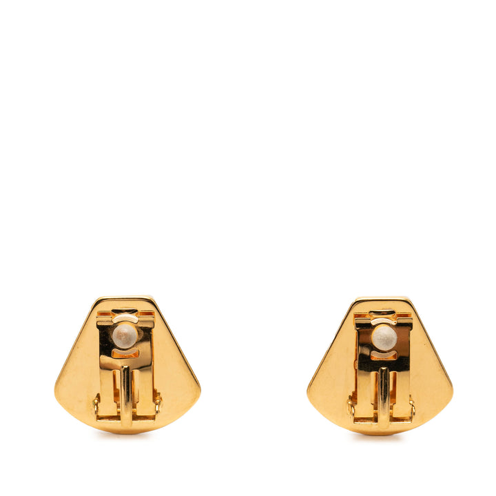 Hermès Émail Cloisonne Clip On Boucles d’oreilles