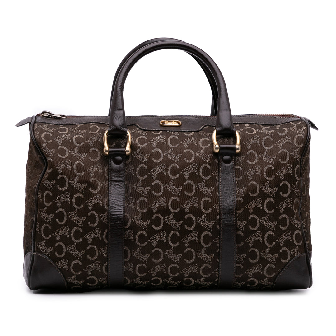 C Carriage Canvas Boston Bag Brown - Gaby Paris