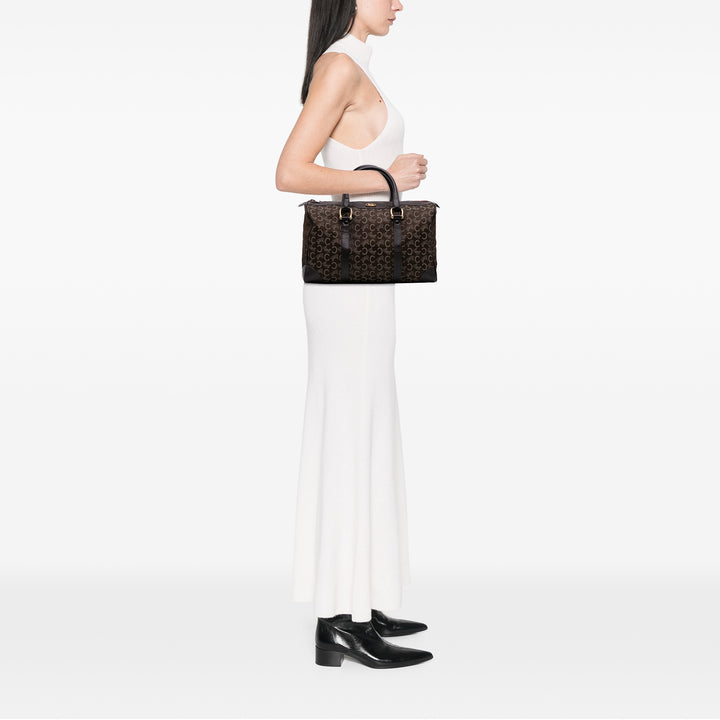 C Carriage Canvas Boston Bag Brown - Gaby Paris