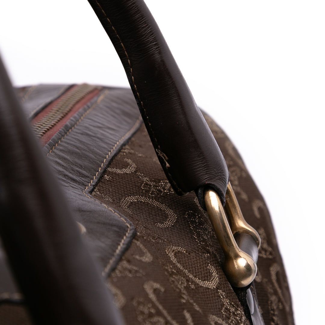 C Carriage Canvas Boston Bag Brown - Gaby Paris