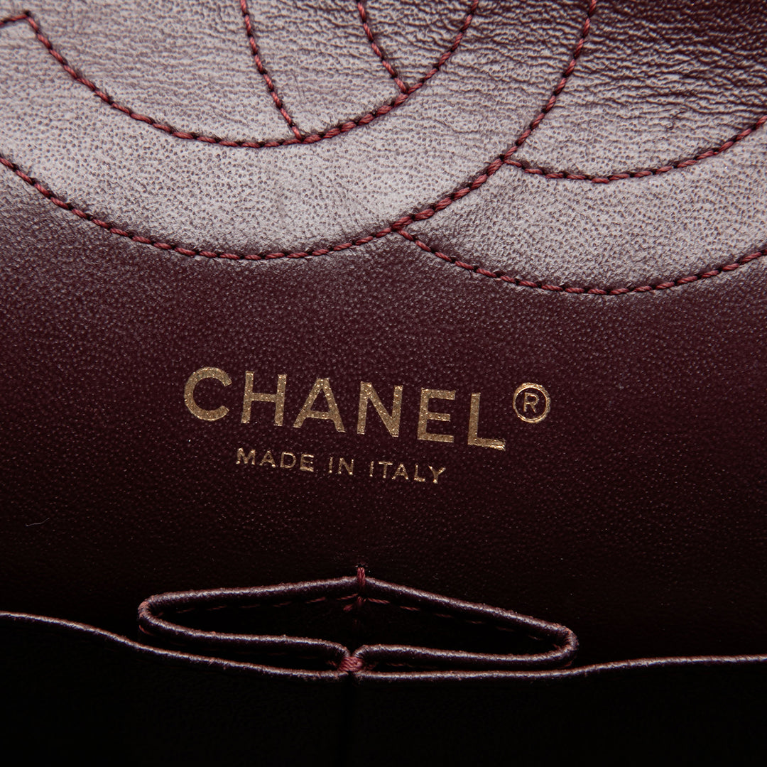 Chanel Matelassé vieilli Reissue 2.55 Double rabat 226 Cuir de veau Noir