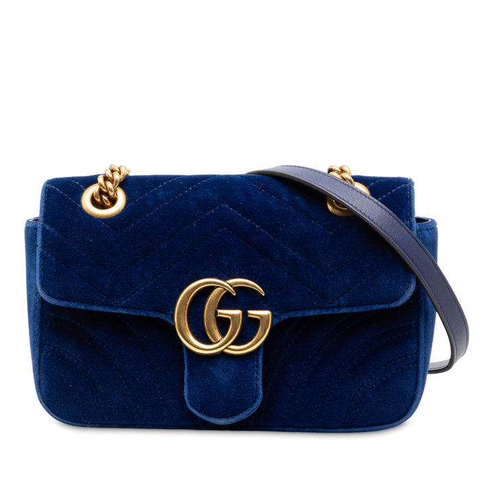 Gucci Small GG Marmont Matelasse Velours Sac bandoulière – GABY PARIS Authentique