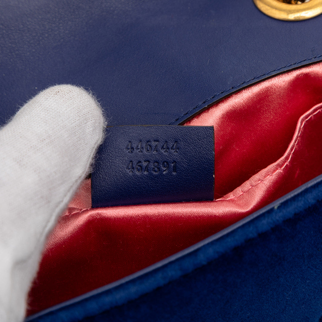 Gucci Small GG Marmont Matelasse Velours Sac bandoulière – GABY PARIS Authentique