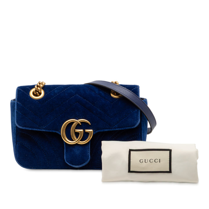 Gucci Small GG Marmont Matelasse Velours Sac bandoulière – GABY PARIS Authentique
