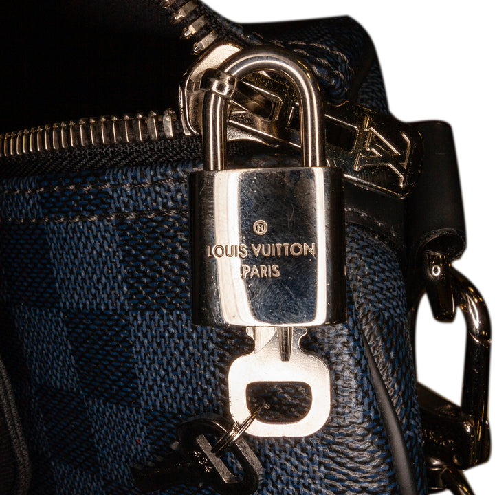 Damier Cobalt Jungle Keepall Bandouliere 45 Blue - Gaby Paris