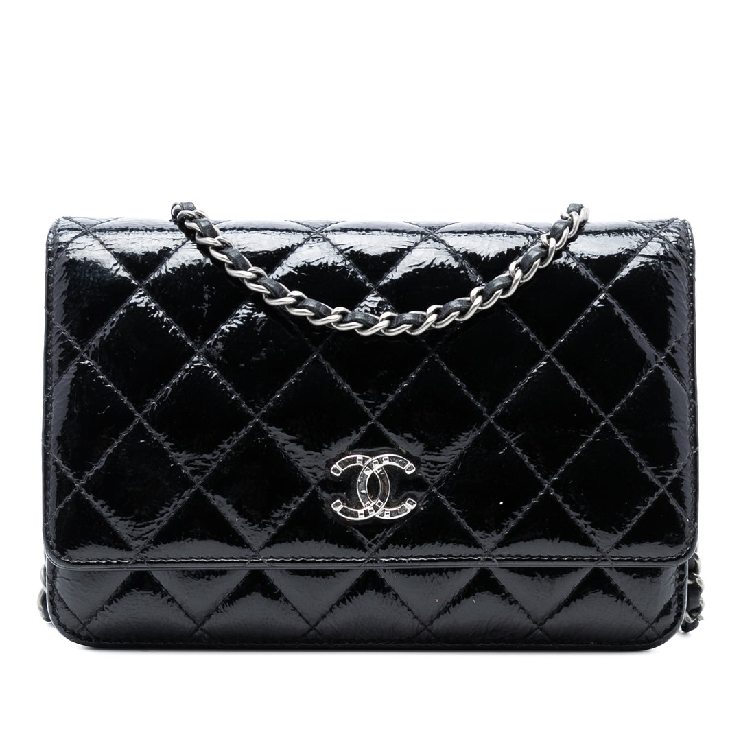 Chanel CC Matelassé brillant vieilli Cuir de veau Wallet on Chain – GABY PARIS Authentique