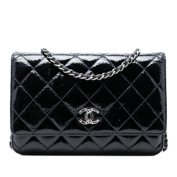 Chanel CC Matelassé brillant vieilli Cuir de veau Wallet on Chain – GABY PARIS Authentique