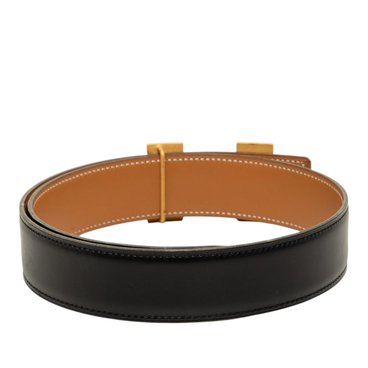 Hermès Box Veau et Courchevel Constance H Réversible Ceinture Box Noir – vue 3 – GABY PARIS