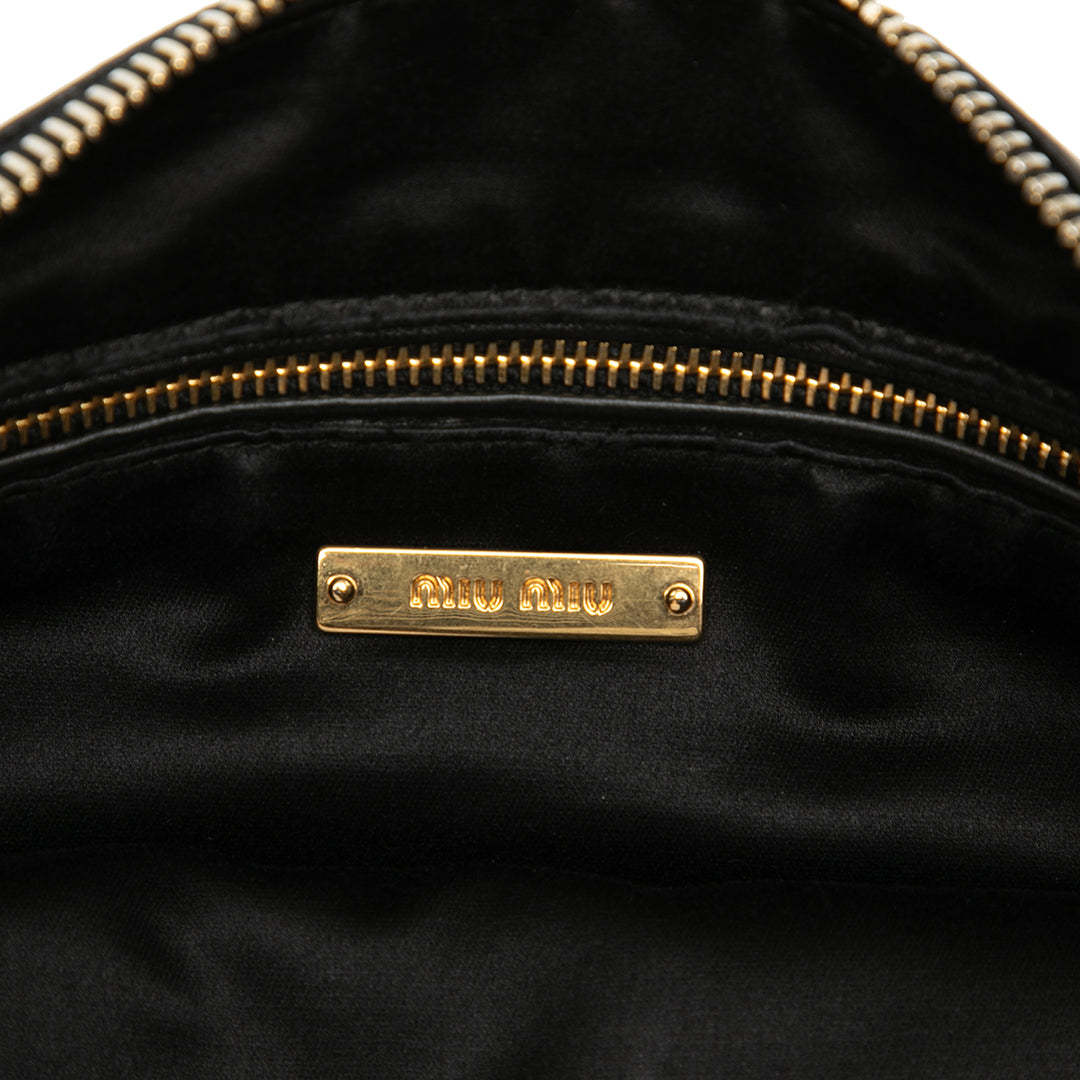 Miu Miu clouté Cuir Zip Pochette