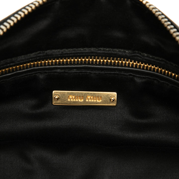 Miu Miu clouté Cuir Zip Pochette