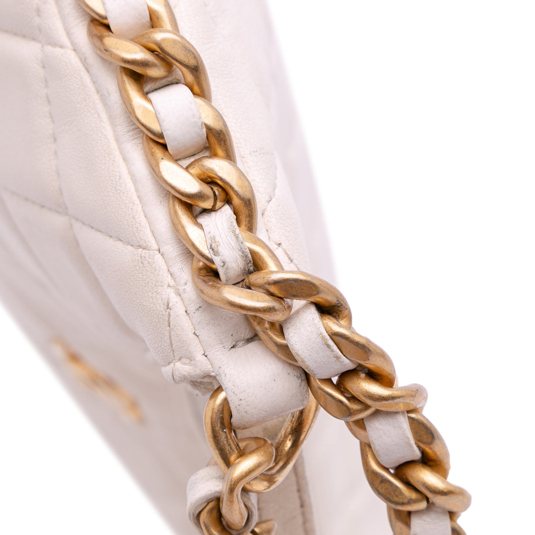 Chanel Large brillant Crumpled Matelassé Cuir d’agneau Trendy Chain Around Hobo