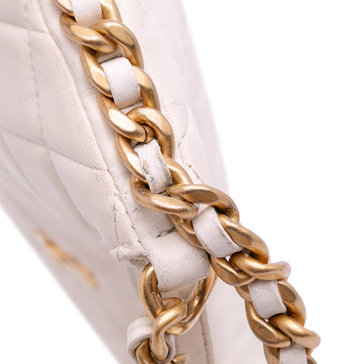 Chanel Large brillant Crumpled Matelassé Cuir d’agneau Trendy Chain Around Hobo