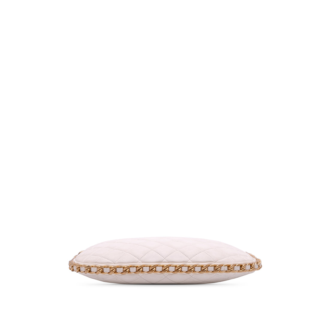 Chanel Large brillant Crumpled Matelassé Cuir d’agneau Trendy Chain Around Hobo