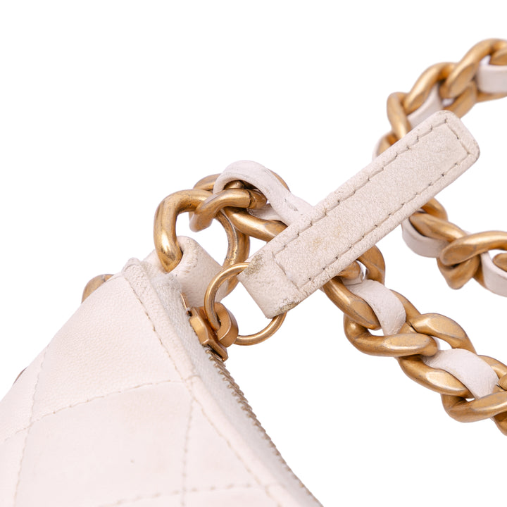 Chanel Large brillant Crumpled Matelassé Cuir d’agneau Trendy Chain Around Hobo