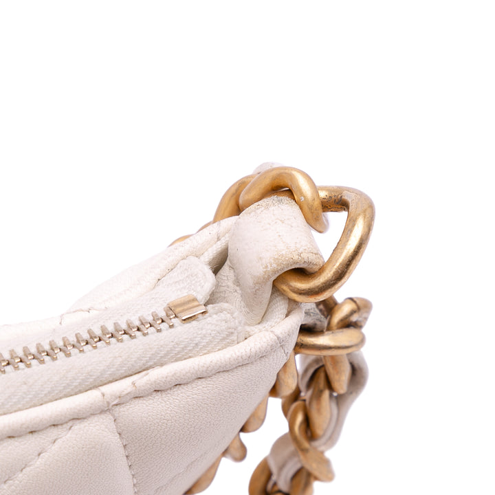 Chanel Large brillant Crumpled Matelassé Cuir d’agneau Trendy Chain Around Hobo