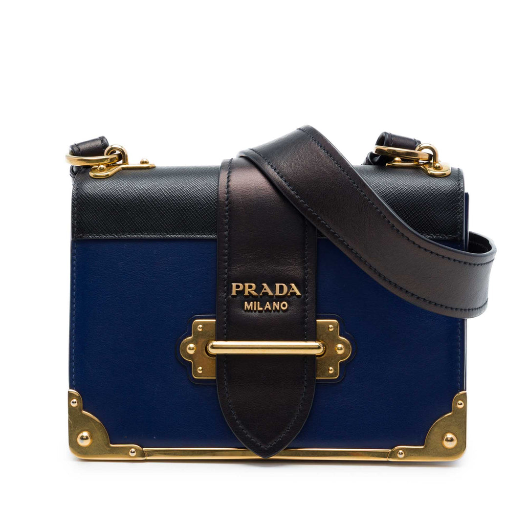 Prada Saffiano à finitions City Veau Cahier Sac porté croisé