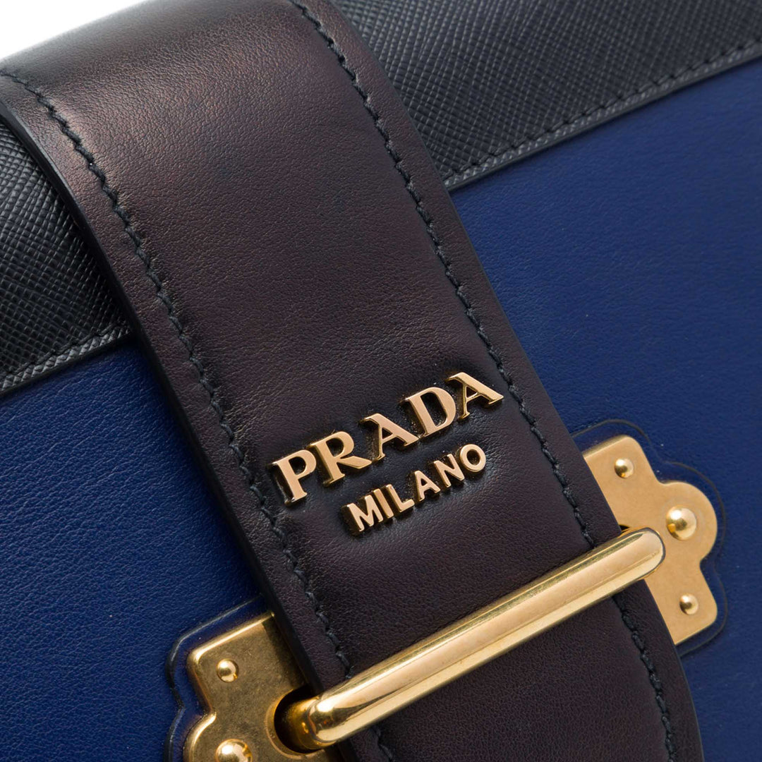 Prada Saffiano à finitions City Veau Cahier Sac porté croisé