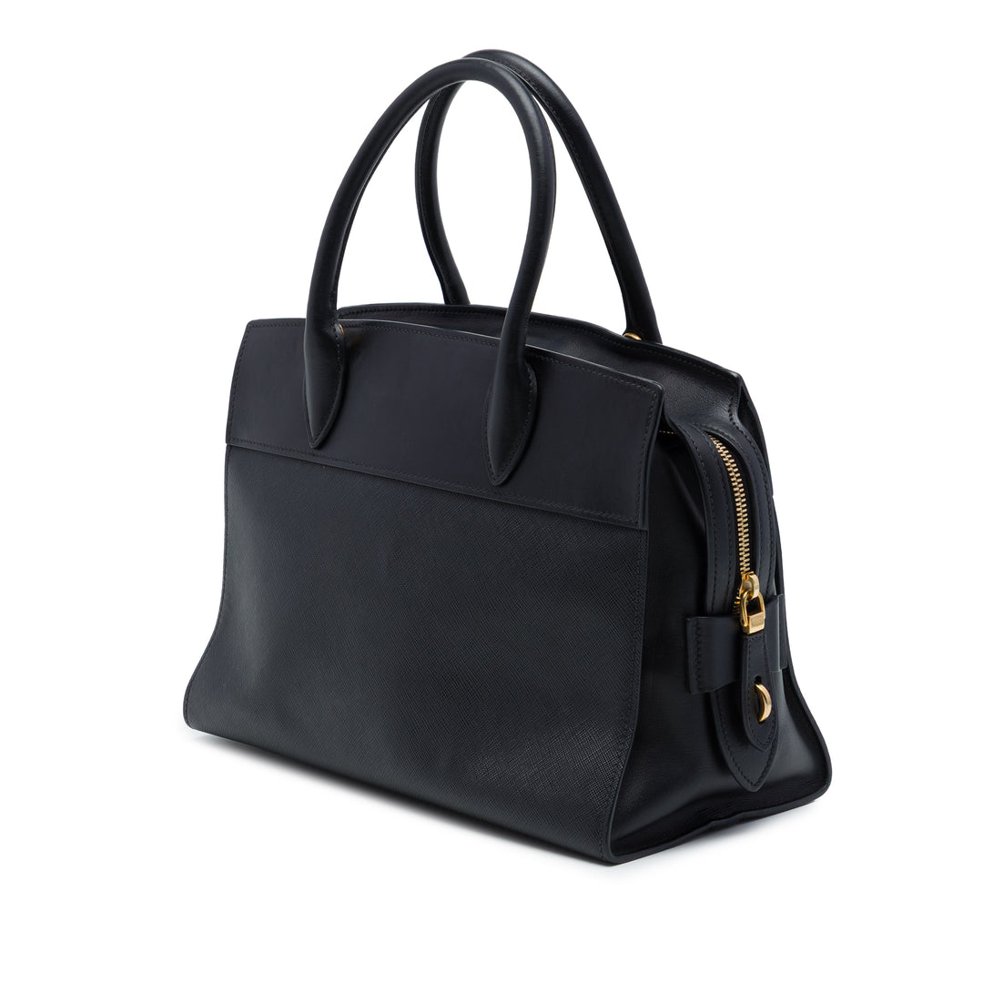 Prada Sac à main City Veau Paradigme Saffiano Noir – vue 2 – GABY PARIS