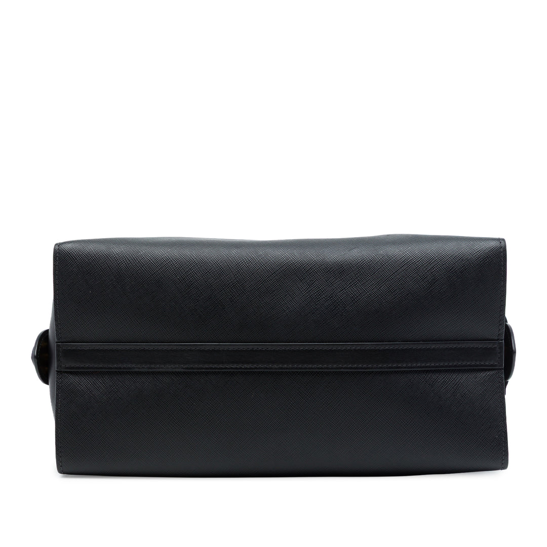 Prada Sac à main City Veau Paradigme Saffiano Noir – vue 3 – GABY PARIS