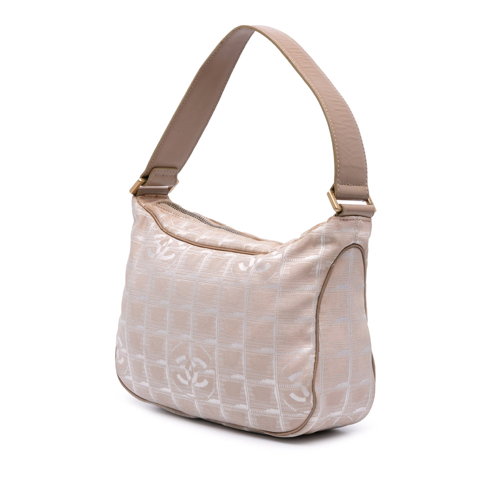 New Travel Line Nylon Shoulder Bag Brown - Gaby Paris