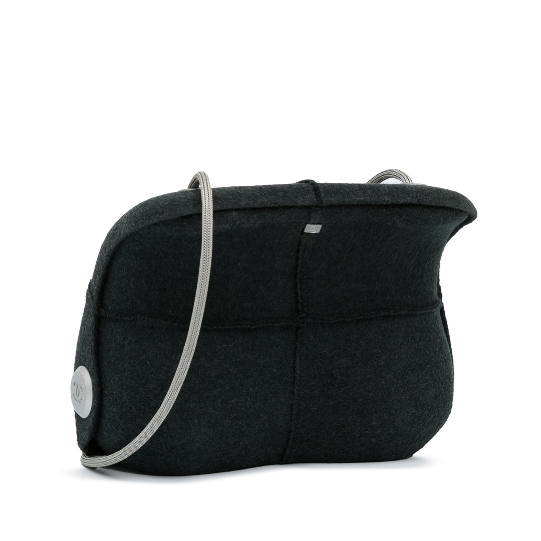 Wool Limited Edition Crossbody Bag Black - Gaby Paris