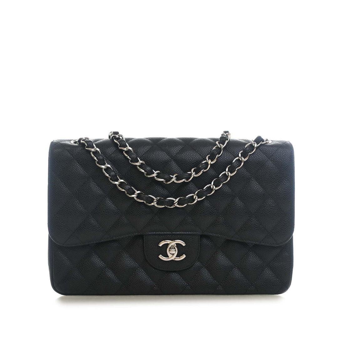 Chanel Jumbo Classic Caviar Double rabat