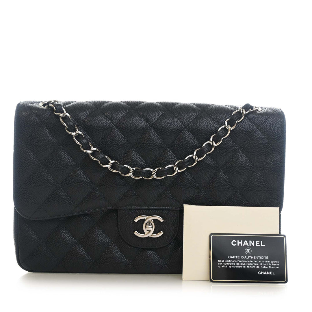 Chanel Jumbo Classic Caviar Double rabat