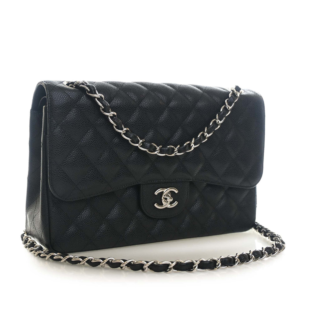 Chanel Jumbo Classic Caviar Double rabat