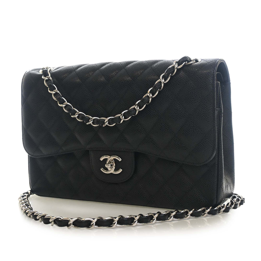 Chanel Jumbo Classic Caviar Double rabat