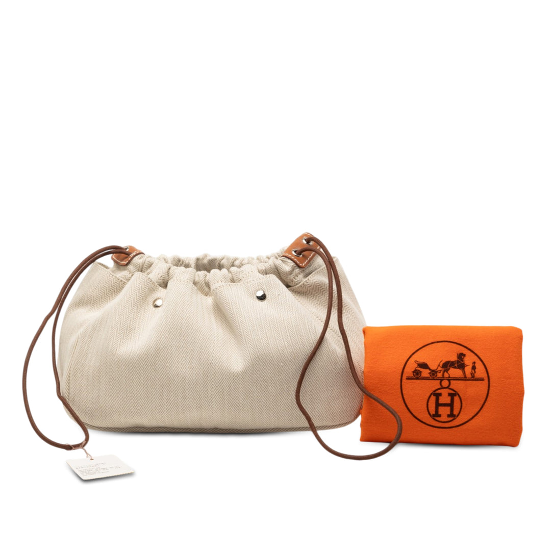 Hermès Toile et Barenia Fourbi Pochette 25