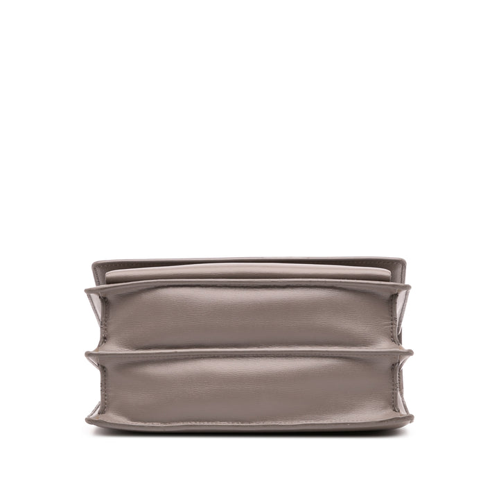 Medium Leather Monogram Sunset Crossbody Gray - Gaby Paris