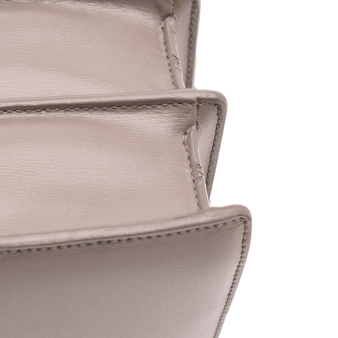 Medium Leather Monogram Sunset Crossbody Gray - Gaby Paris
