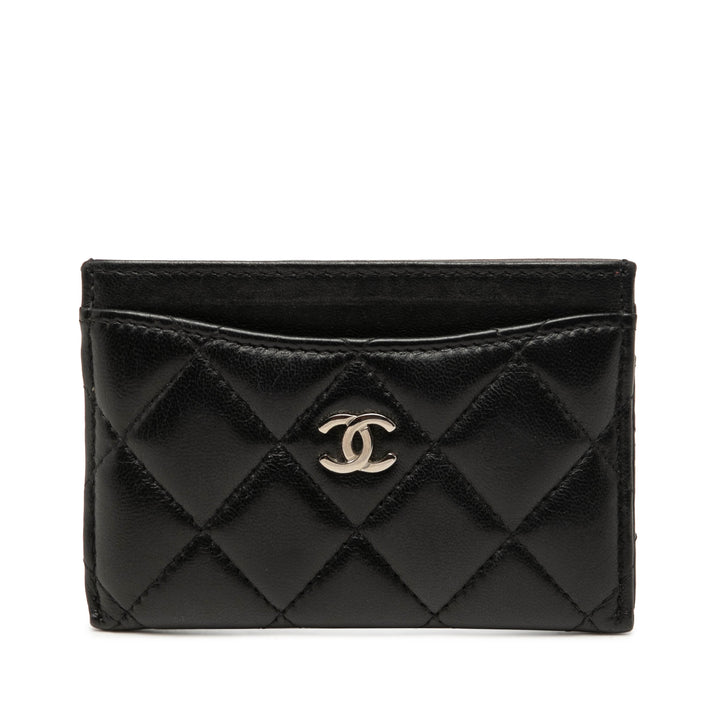 Chanel CC Matelassé Cuir d’agneau Card Holder