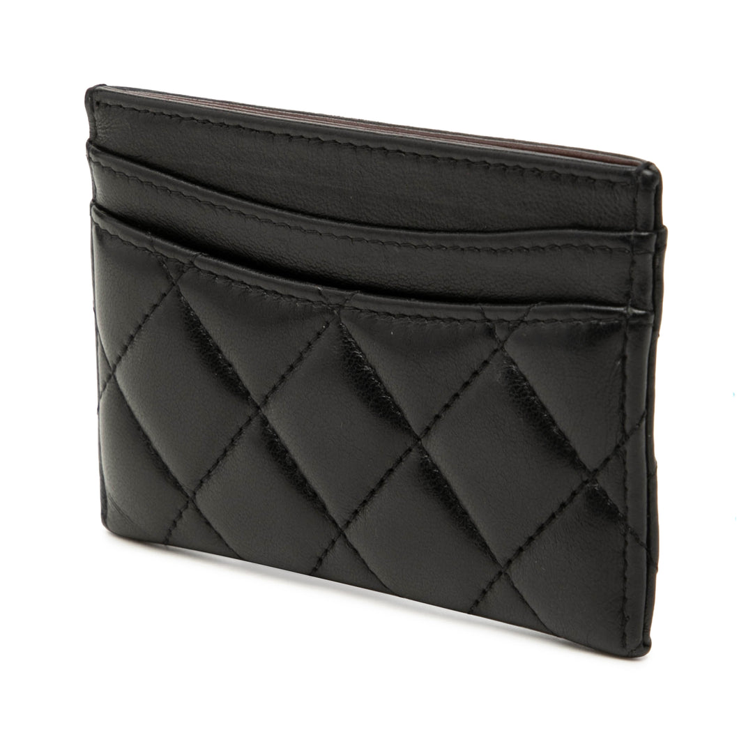 Chanel CC Matelassé Cuir d’agneau Card Holder