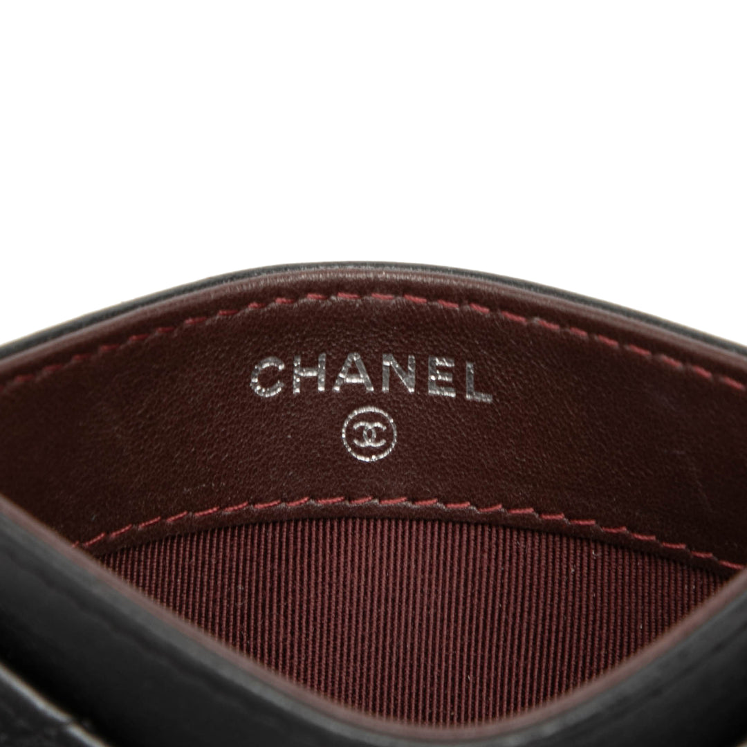 Chanel CC Matelassé Cuir d’agneau Card Holder