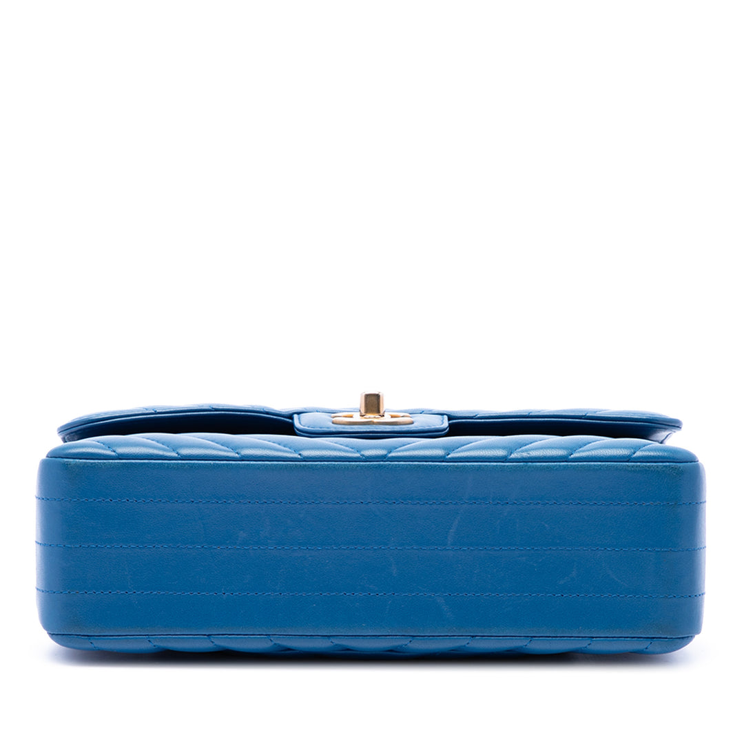 Chanel Small Classic Chevron Cuir d'agneau Double rabat
