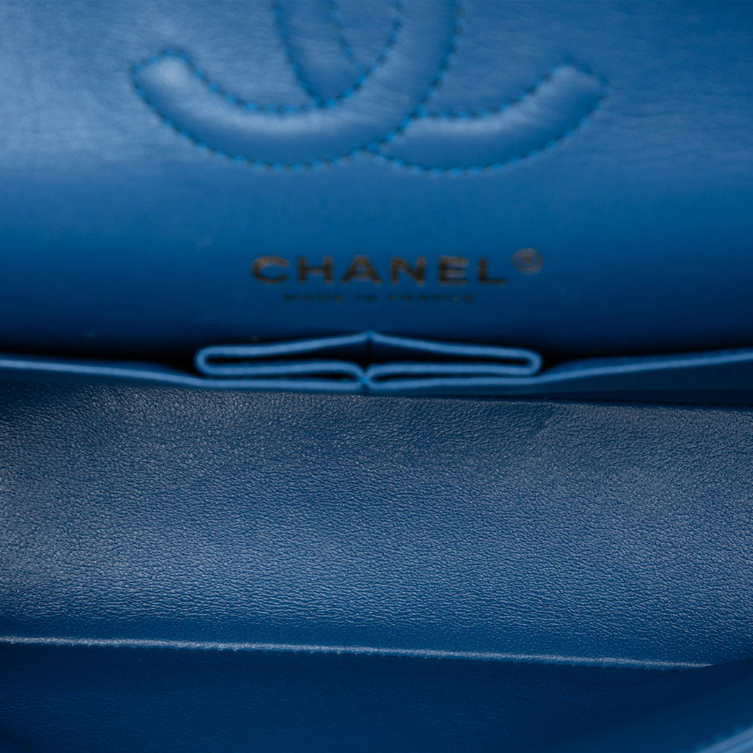 Chanel Small Classic Chevron Cuir d'agneau Double rabat
