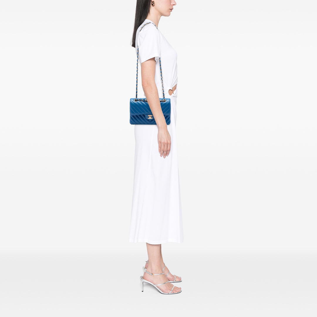Chanel Small Classic Chevron Cuir d'agneau Double rabat