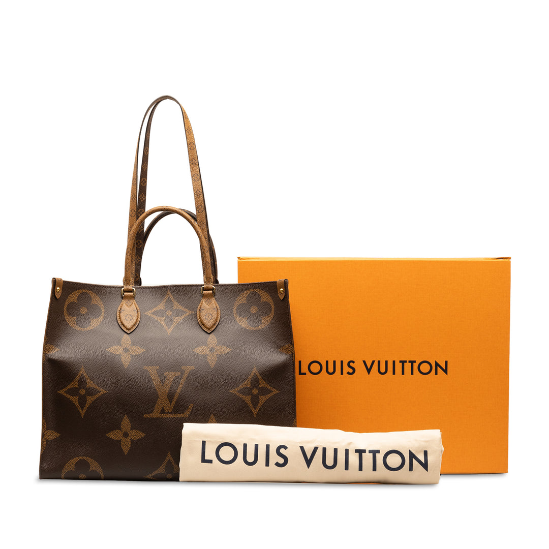 Louis Vuitton Monogram Reverse Giant OnTheGo GM Brown - GABY PARIS