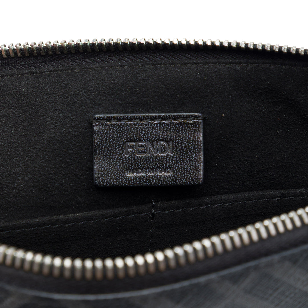 Fendi Zucca Coated Toile FF 1974 Diagonal Logo Flat Pochette