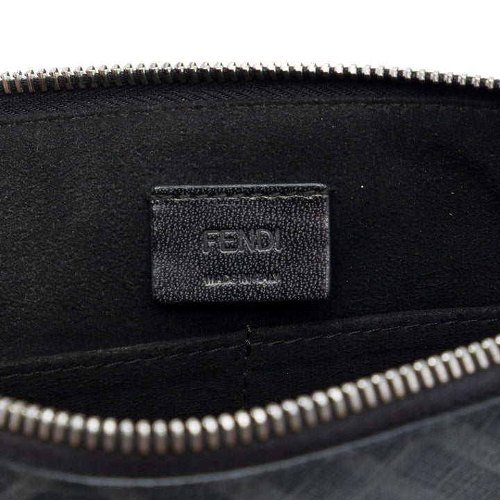 Fendi Zucca Coated Toile FF 1974 Diagonal Logo Flat Pochette