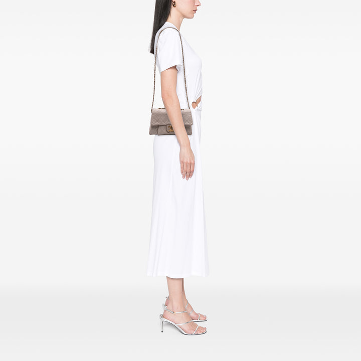 Chanel Small vieilli Cuir de veau Chic Quilt à rabat