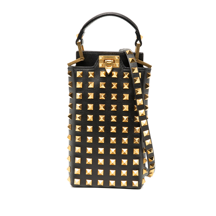 Valentino Cuir Rockstud Alcove Smartphone Étui