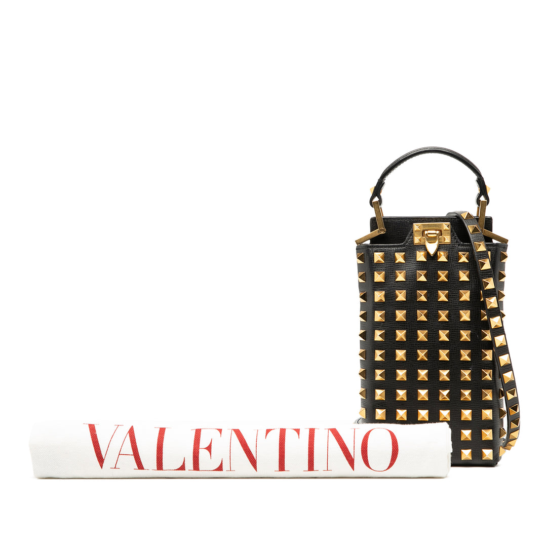 Valentino Cuir Rockstud Alcove Smartphone Étui