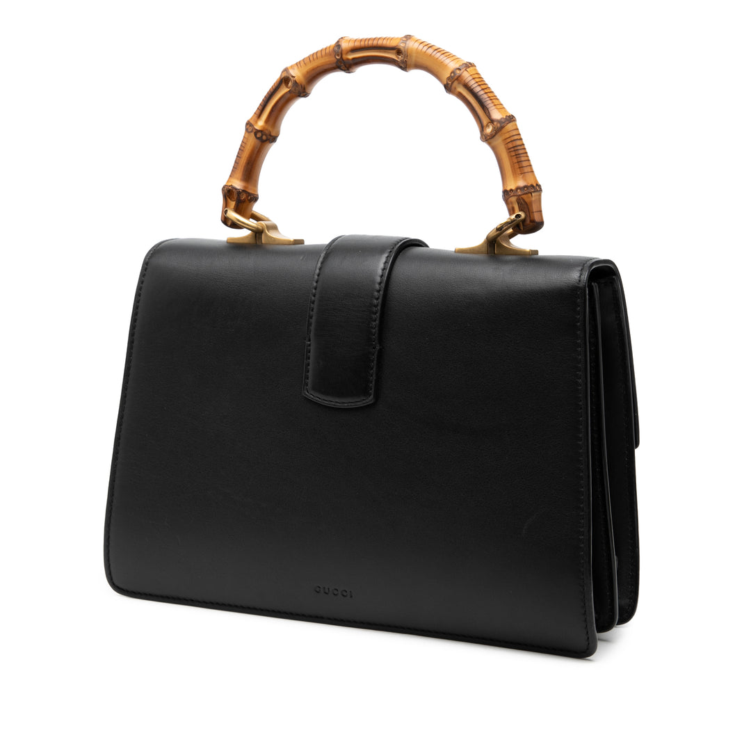 Gucci Bamboo Dionysus Web Sac Moyen Cuir de veau Noir