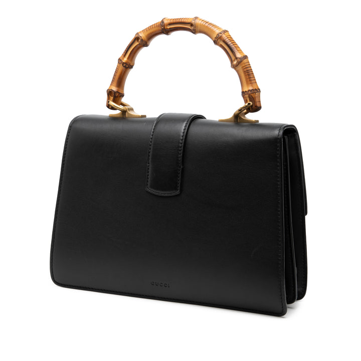 Gucci Bamboo Dionysus Web Sac Moyen Cuir de veau Noir