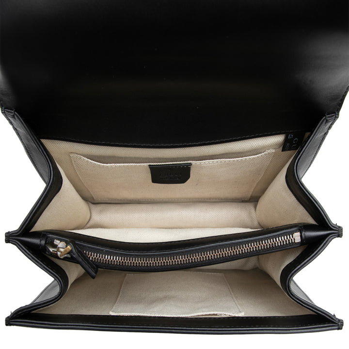 Gucci Bamboo Dionysus Web Sac Moyen Cuir de veau Noir