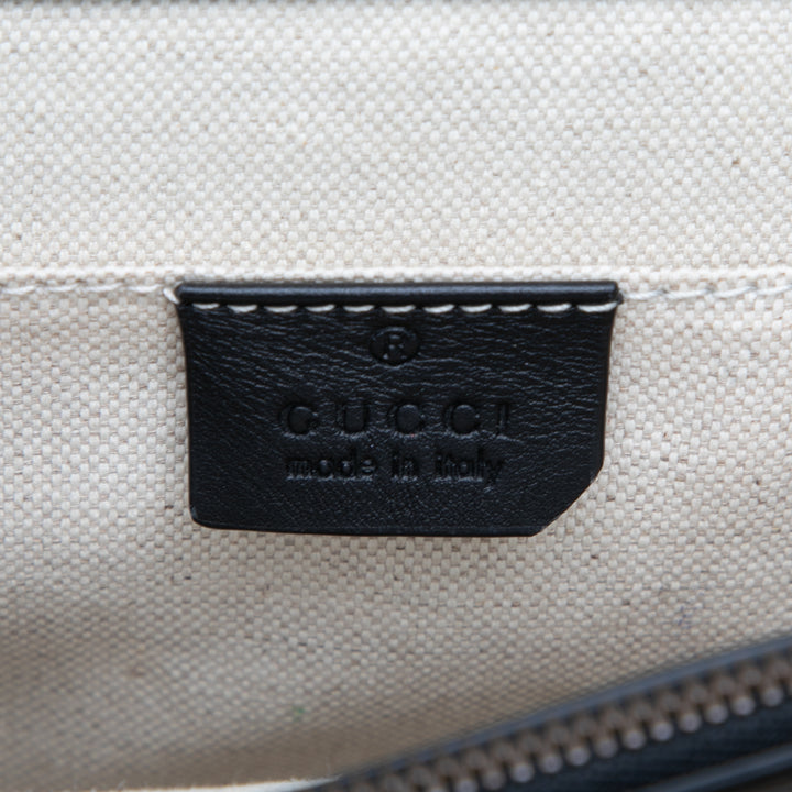 Gucci Bamboo Dionysus Web Sac Moyen Cuir de veau Noir