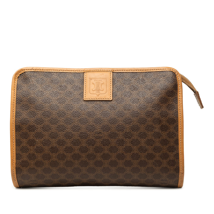 Celine Pochette Macadam Toile enduite Marron – vue principale – GABY PARIS